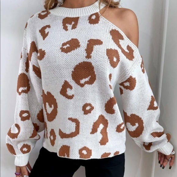 Sweaters - Neck Drop Shoulder Sweater pullover casual sizeS S M